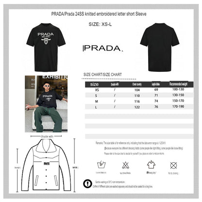 T-shirt Prada Milano noir à emblème