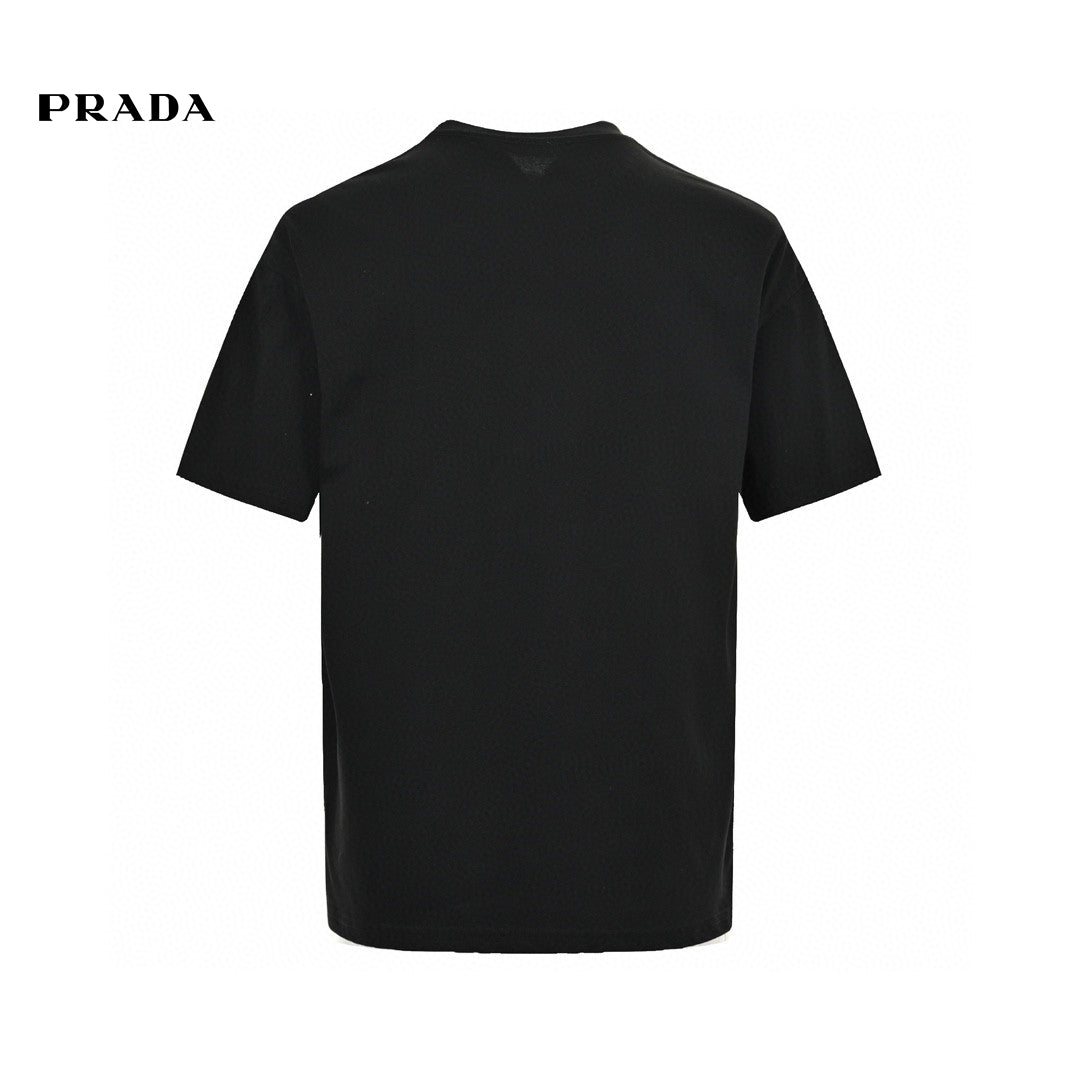 T-shirt Prada Milano noir à logo