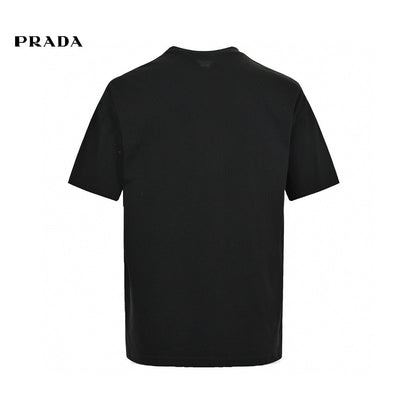 T-shirt Prada Milano noir à logo