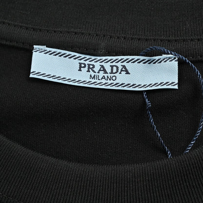 T-shirt Prada Milano noir à logo