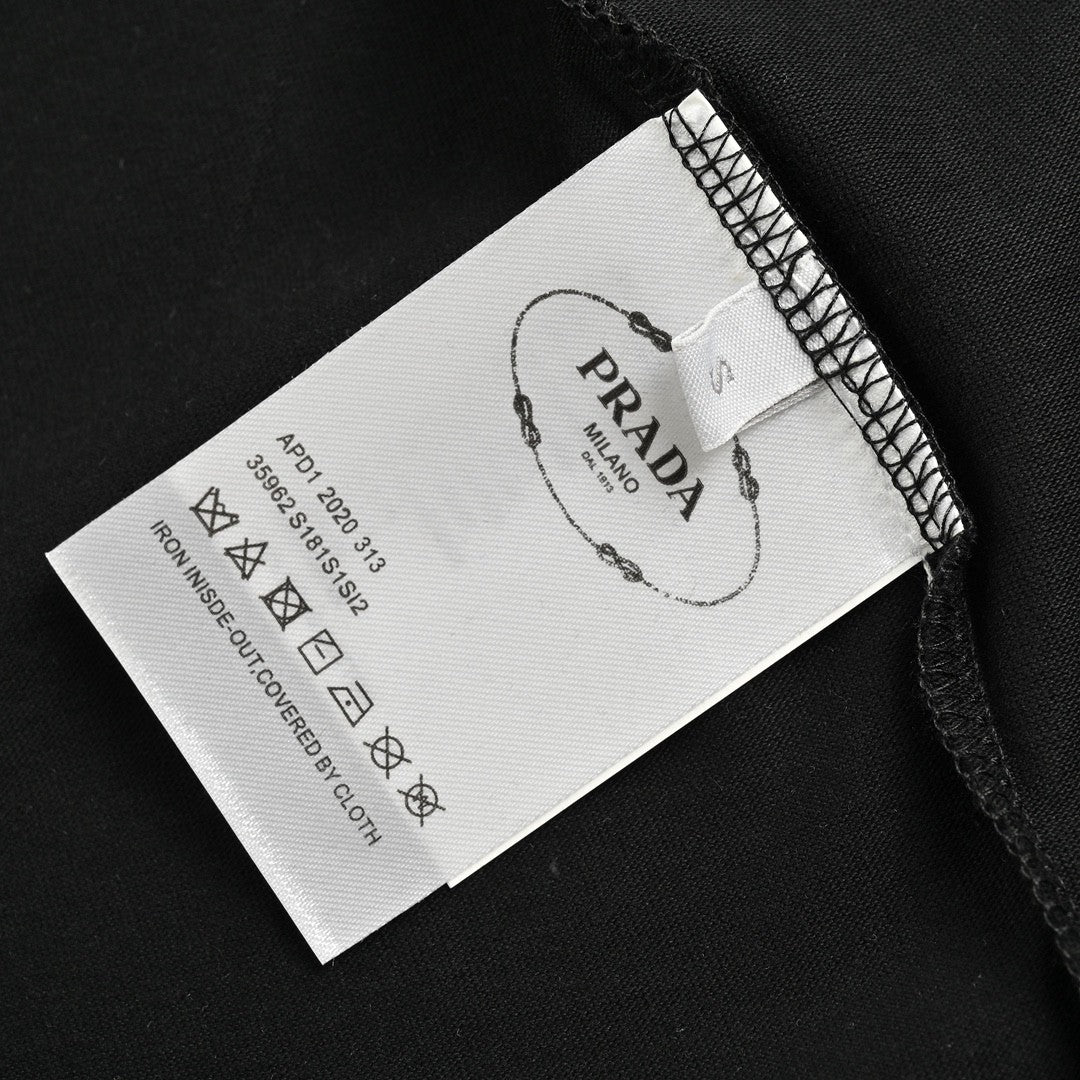 T-shirt Prada Milano noir à logo