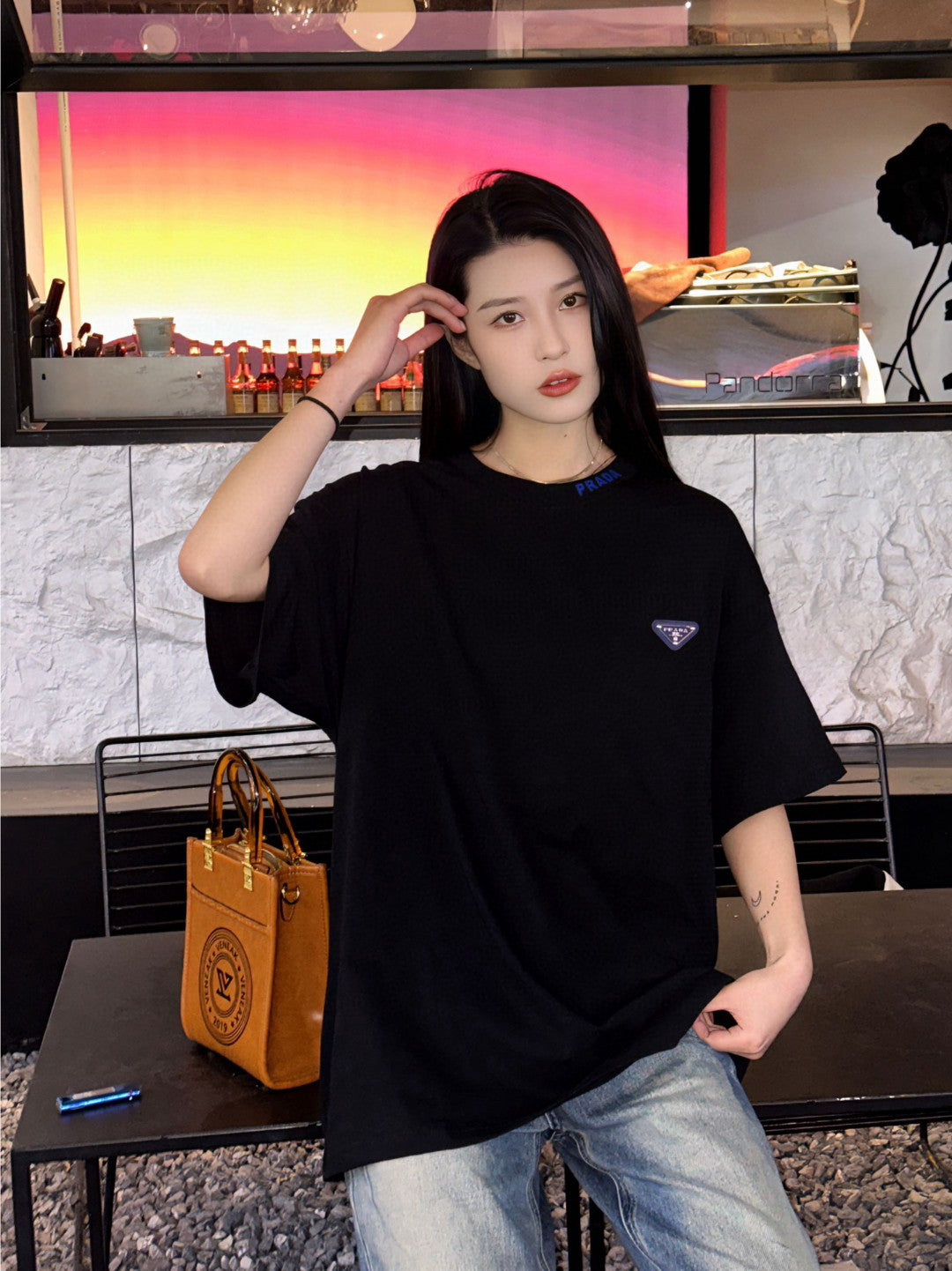 T-shirt Prada Milano Logo (Noir)