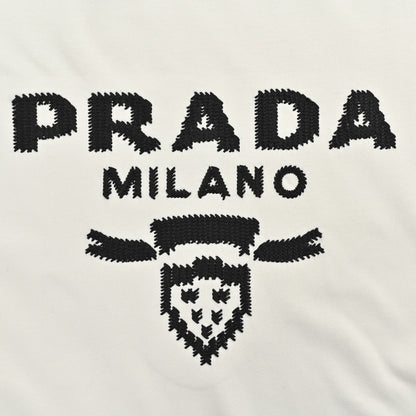 T-shirt Prada Milano blanc à emblème