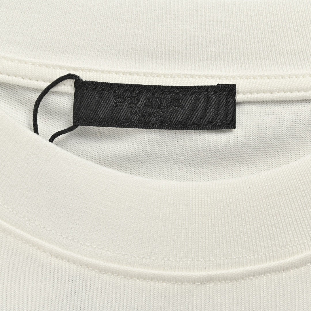 T-shirt Prada Milano blanc à emblème