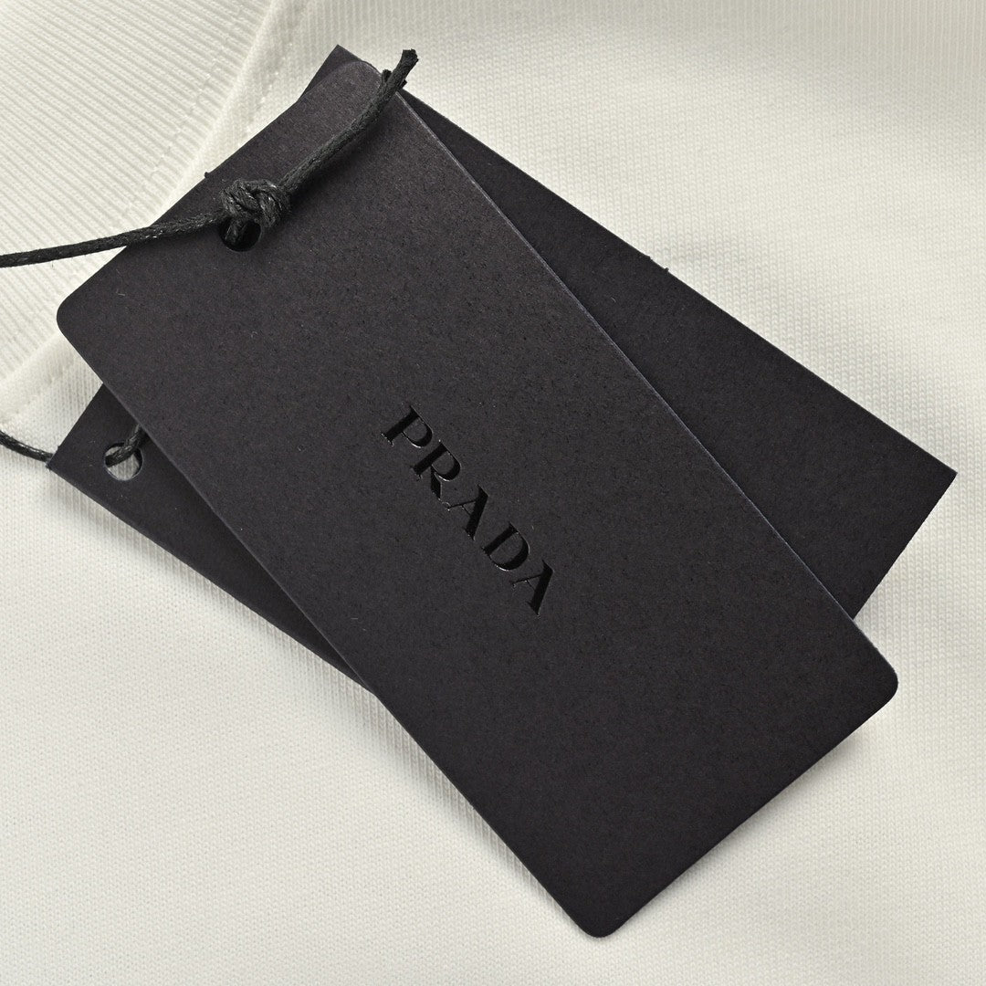 T-shirt Prada Milano blanc à emblème