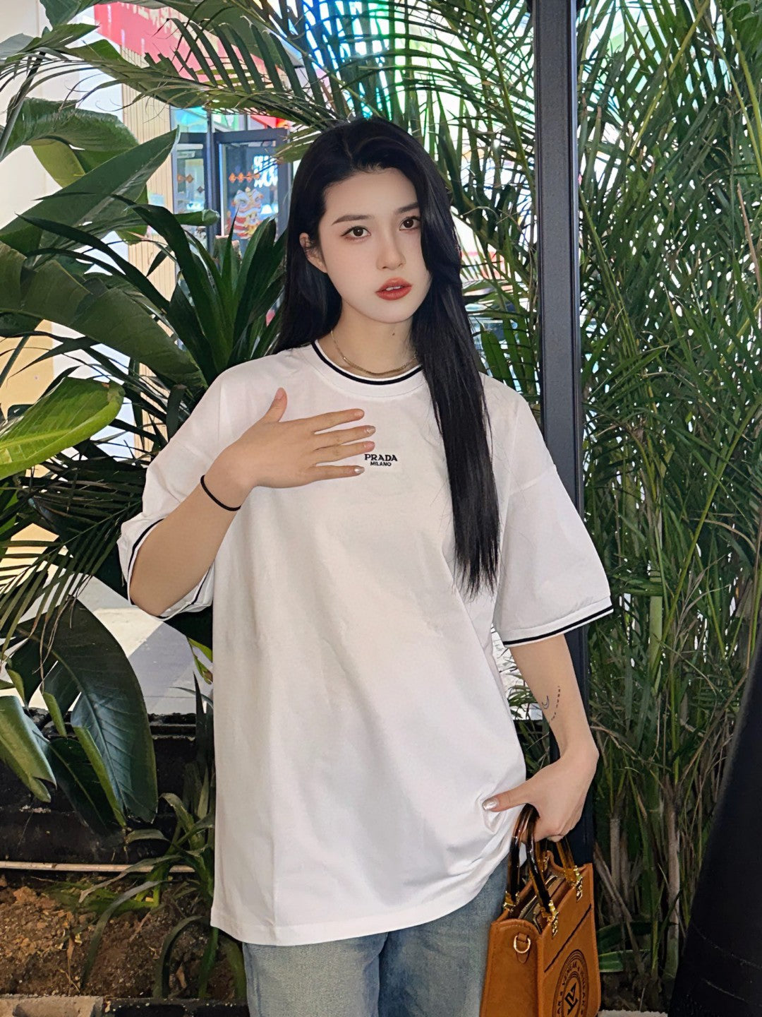 T-shirt blanc Prada Milano