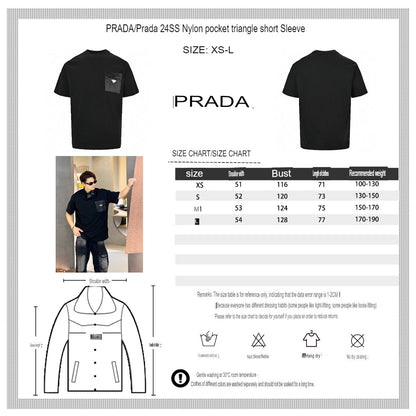 T-shirt Prada à poche (noir)