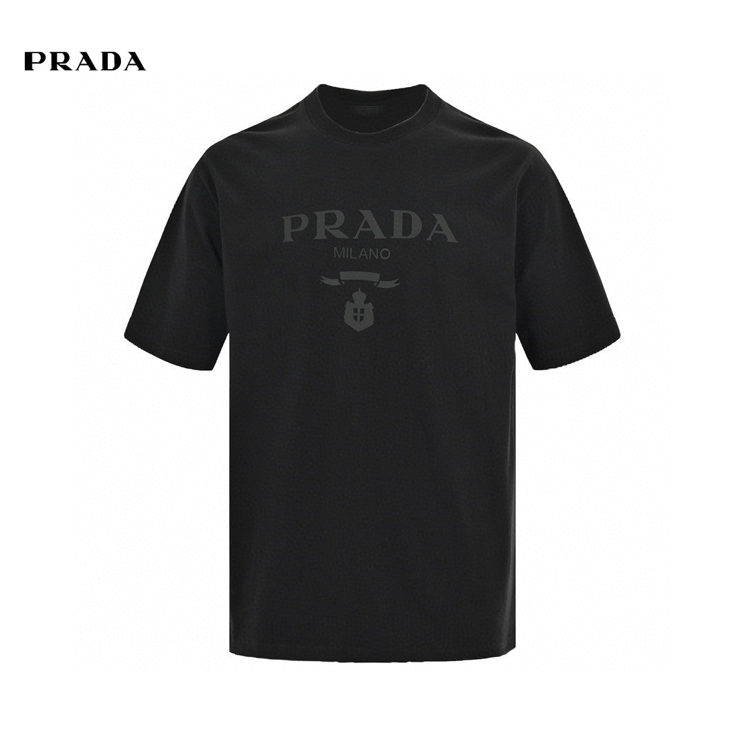 T-shirt Prada noir avec logo discret