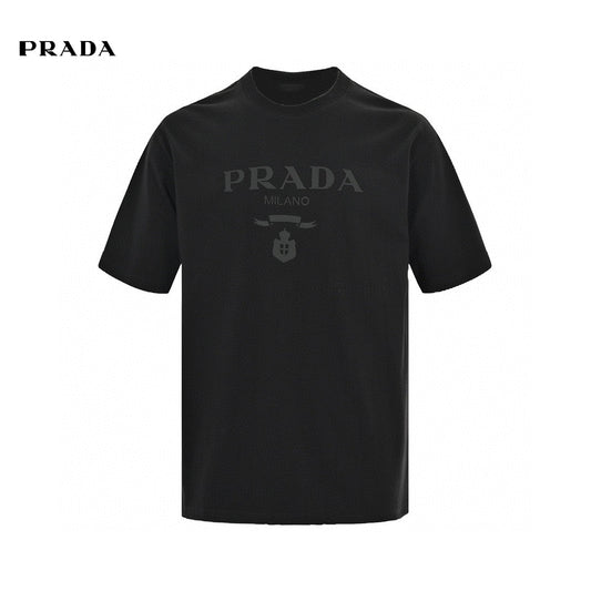 T-shirt Prada noir avec logo discret