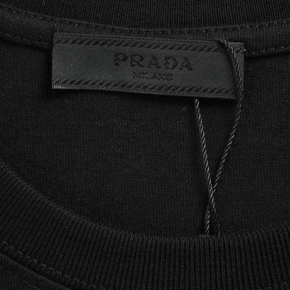 T-shirt Prada noir avec logo discret