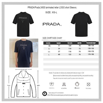 T-shirt Prada noir avec logo discret