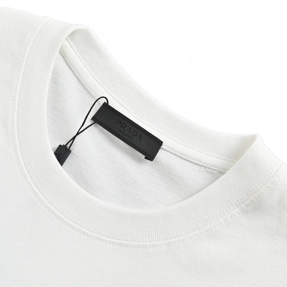 T-shirt Prada blanc avec logo discret