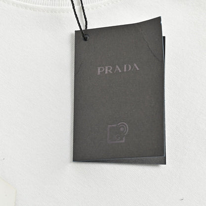 T-shirt Prada blanc avec logo discret