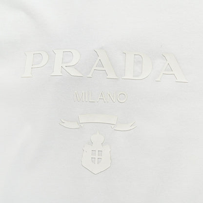 T-shirt Prada blanc avec logo discret