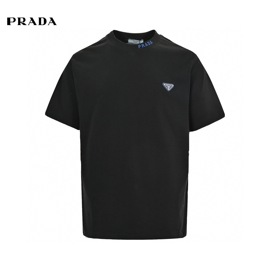 T-shirt à logo triangulaire Prada