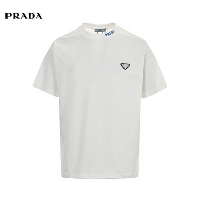 T-shirt à logo triangulaire Prada