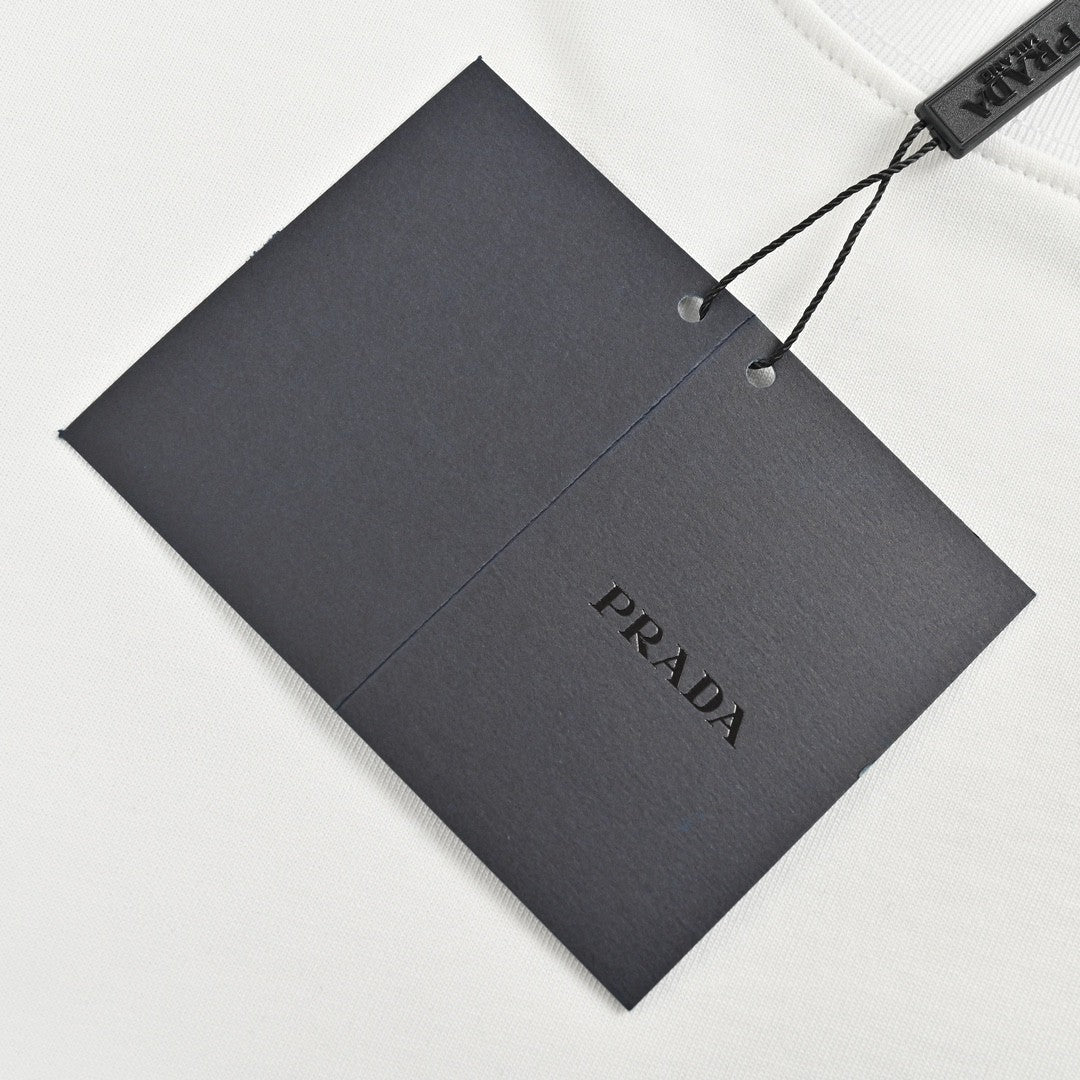 T-shirt à logo triangulaire Prada