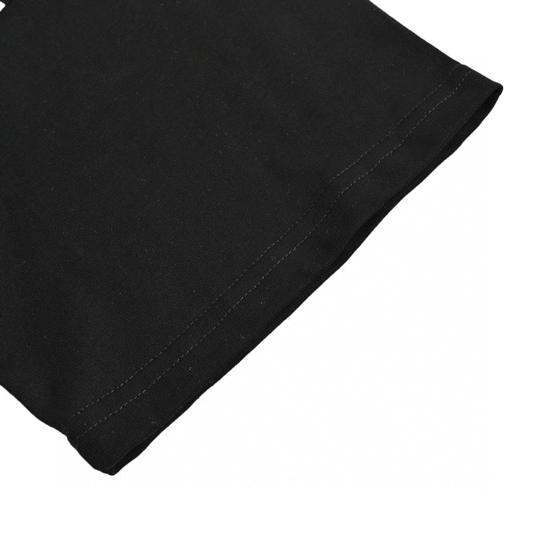 T-shirt Prada à logo triangulaire peint à la bombe (noir)