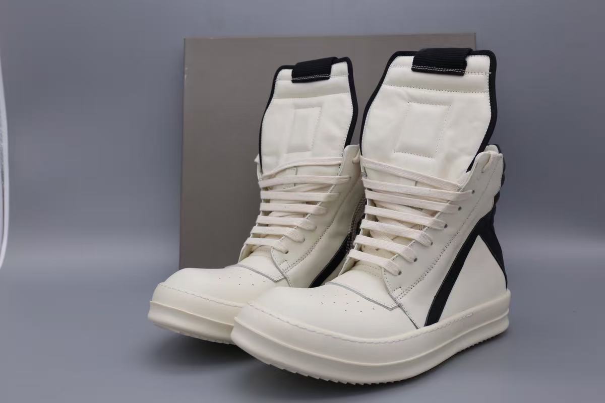 RICK OWENS GÉOBASKET NOIR LAIT