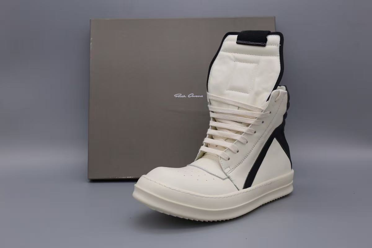 RICK OWENS GÉOBASKET NOIR LAIT