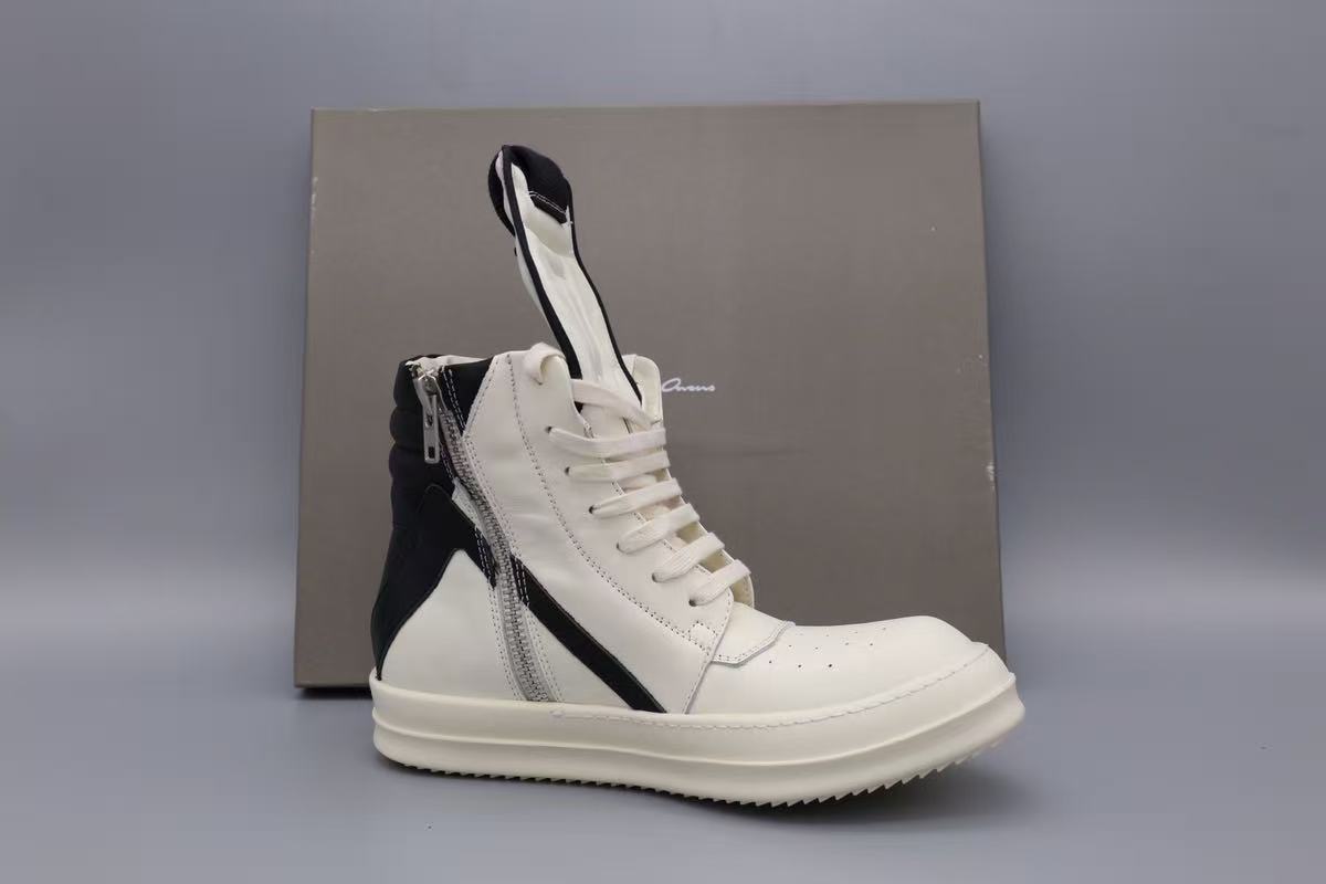 RICK OWENS GÉOBASKET NOIR LAIT