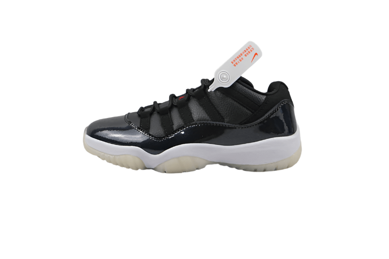AIR JORDAN 11 RETRO LOW 72-10 NOIR/ROUGE GYM/BLANC/VOILE