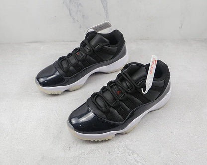 AIR JORDAN 11 RETRO LOW 72-10 NOIR/ROUGE GYM/BLANC/VOILE
