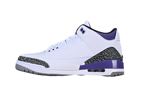 AIR JORDAN 3 VERT PIN BLANC/NOIR/GRIS/VIOLET
