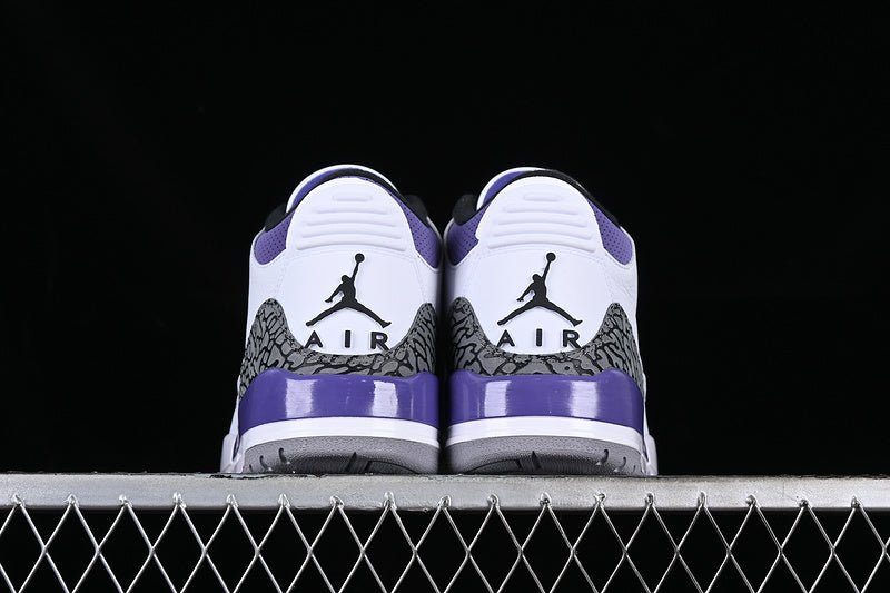 AIR JORDAN 3 VERT PIN BLANC/NOIR/GRIS/VIOLET