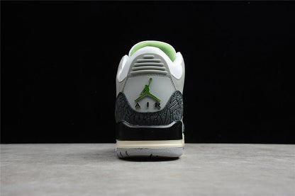AIR JORDAN 3 RETRO CHLOROPHYLL GRIS FUMÉ CLAIR/CHLOROPHYLL/NOIR-BLANC-VOILE