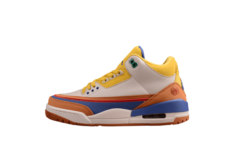 AIR JORDAN 3 RETRO GOKU MARRON/JAUNE/BEIGE/BLEU