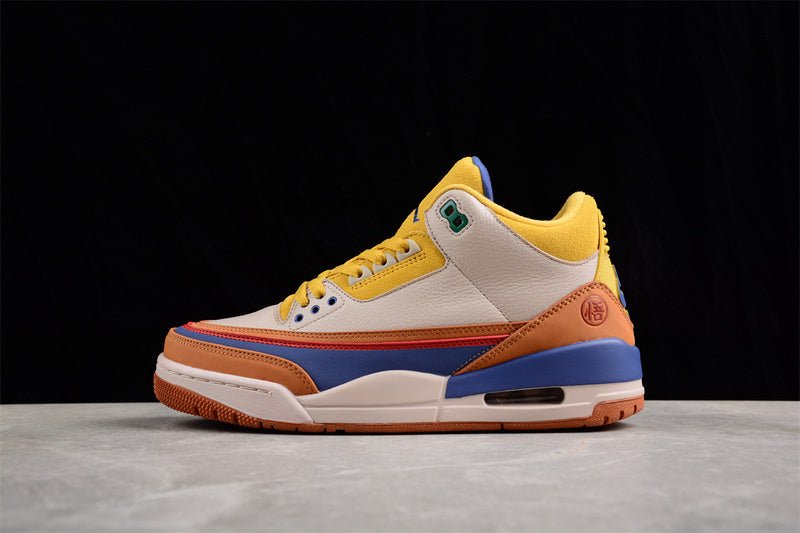 AIR JORDAN 3 RETRO GOKU MARRON/JAUNE/BEIGE/BLEU
