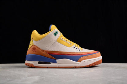 AIR JORDAN 3 RETRO GOKU MARRON/JAUNE/BEIGE/BLEU