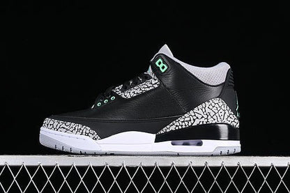 AIR JORDAN 3 RETRO GREEN GLOW NOIR/VERT LUMINEUX/GRIS LOUP/BLANC 