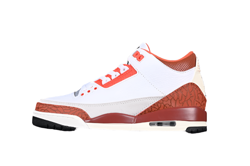 AIR JORDAN 3 RETRO GS MARS STONE BLANC/NOIR/MARS STONE/ORANGE ÉQUIPE