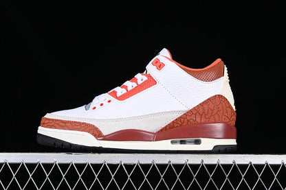 AIR JORDAN 3 RETRO GS MARS STONE BLANC/NOIR/MARS STONE/ORANGE ÉQUIPE