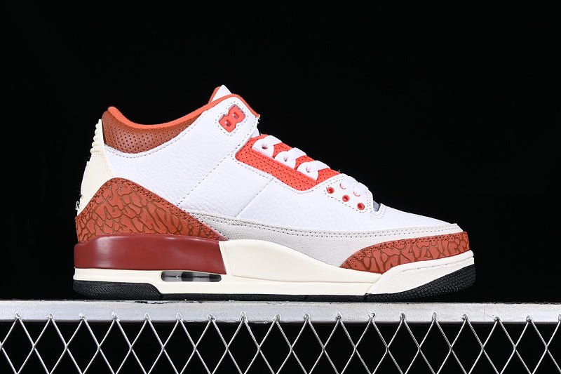 AIR JORDAN 3 RETRO GS MARS STONE BLANC/NOIR/MARS STONE/ORANGE ÉQUIPE
