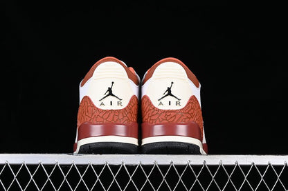 AIR JORDAN 3 RETRO GS MARS STONE BLANC/NOIR/MARS STONE/ORANGE ÉQUIPE