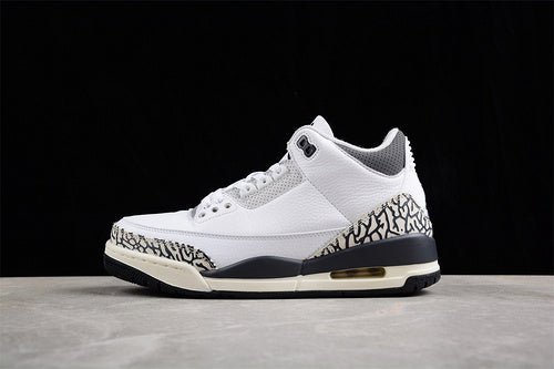 AIR JORDAN 3 RETRO GS BLANC/NOIR/FER/GRIS CLAIR/VOILE/GRIS CIMENT