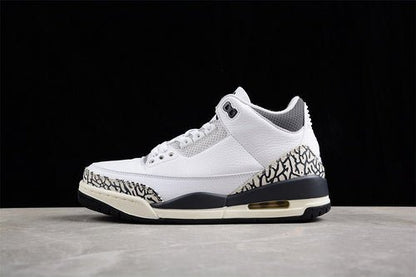 AIR JORDAN 3 RETRO GS BLANC/NOIR/FER/GRIS CLAIR/VOILE/GRIS CIMENT