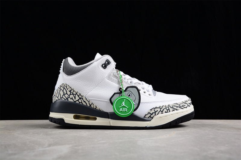 AIR JORDAN 3 RETRO GS BLANC/NOIR/FER/GRIS CLAIR/VOILE/GRIS CIMENT