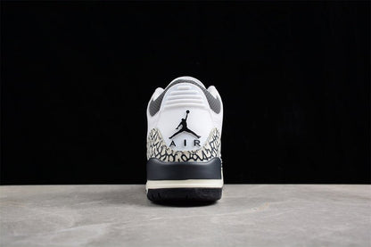 AIR JORDAN 3 RETRO GS BLANC/NOIR/FER/GRIS CLAIR/VOILE/GRIS CIMENT