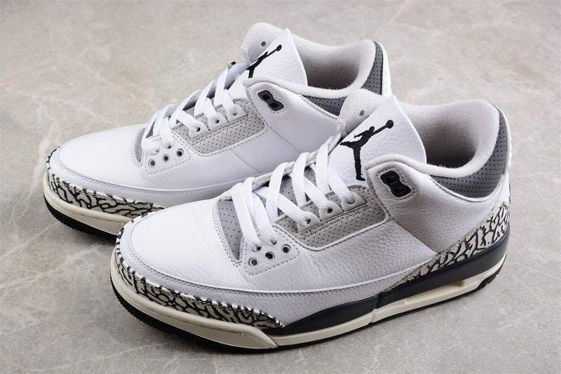 AIR JORDAN 3 RETRO GS BLANC/NOIR/FER/GRIS CLAIR/VOILE/GRIS CIMENT