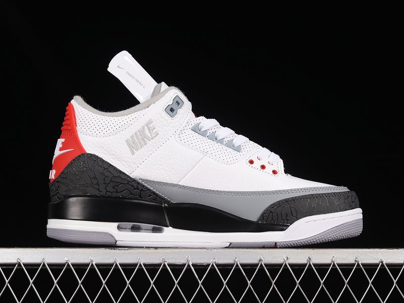 AIR JORDAN 3 RETRO NRG BLANC TINKER/ROUGE FEU-GRIS CIMENT-NOIR