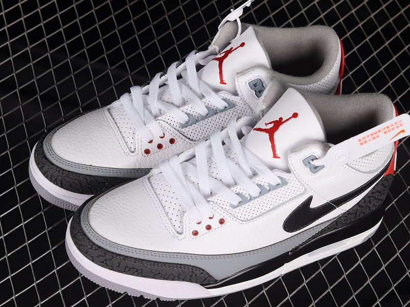 AIR JORDAN 3 RETRO NRG BLANC TINKER/ROUGE FEU-GRIS CIMENT-NOIR