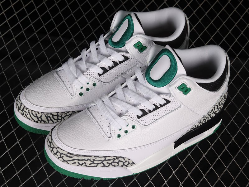 AIR JORDAN 3 RETRO OREGON PIT CREW BLANC/NOIR/VERT