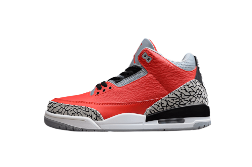AIR JORDAN 3 RETRO SE UNITE ROUGE FEU/ROUGE FEU/GRIS CIMENT/NOIR