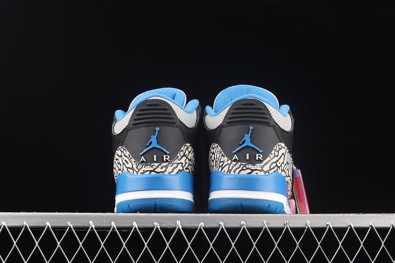 AIR JORDAN 3 RETRO SPORT BLEU-GRIS LOUP/NOIR