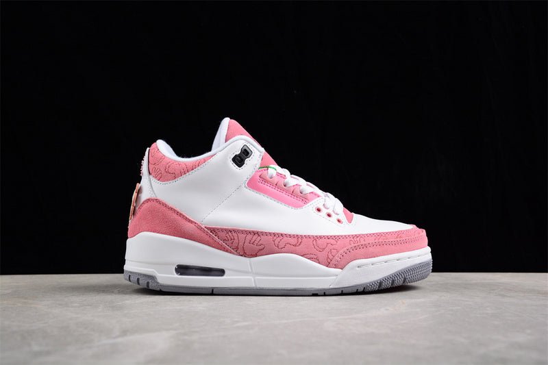AIR JORDAN 3 RETRO BLANC/ROSE