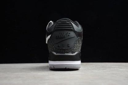 AIR JORDAN 3 TINKER NOIR/GRIS CIMENT-OR MÉTALLISÉ 